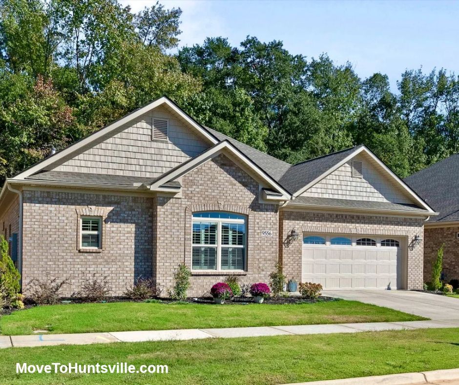 Huntsville Alabama home with landscaped yard, roof and gutters for fall home maintenance